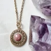 Rhodoniet gouden ketting