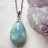 Amazoniet druppel ketting