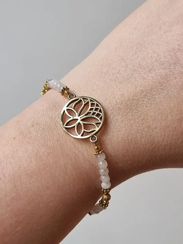 Armband Maansteen Lotus - Afbeelding 3