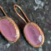 Verguld synthetische Cat Eye roze - Afbeelding 3