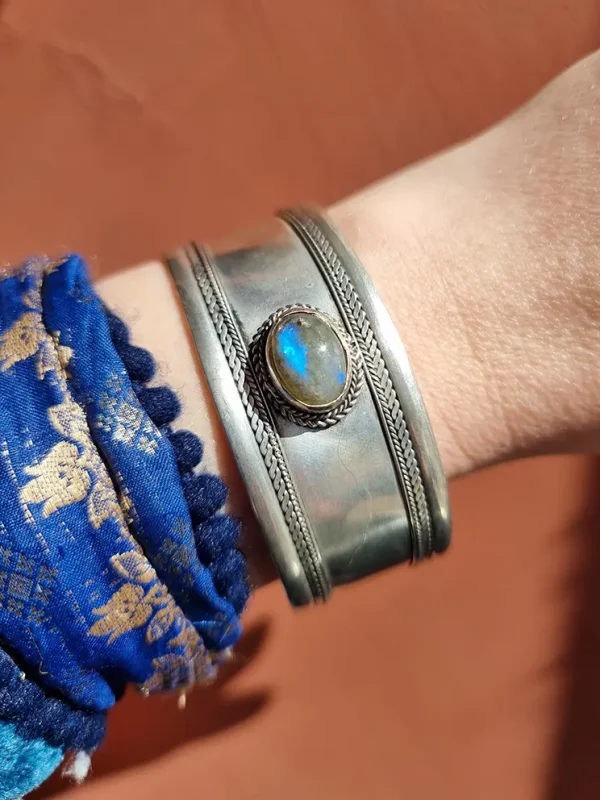 Zilveren armband Labradoriet - Afbeelding 3