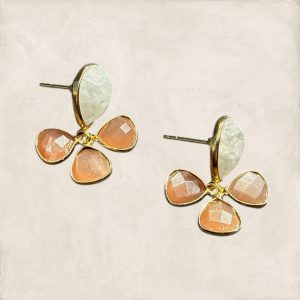 Verguld Maansteen + Zonnesteen