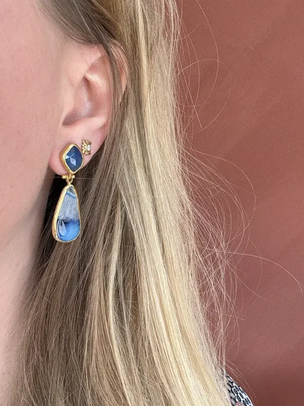 Verguld Blauw Agaat Arwen - Afbeelding 4