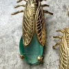 Verguld Cat Eye groen insect - Afbeelding 2