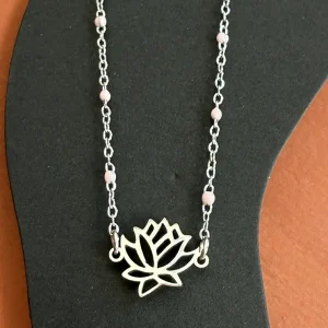 Enkelbandje Lotus zilver