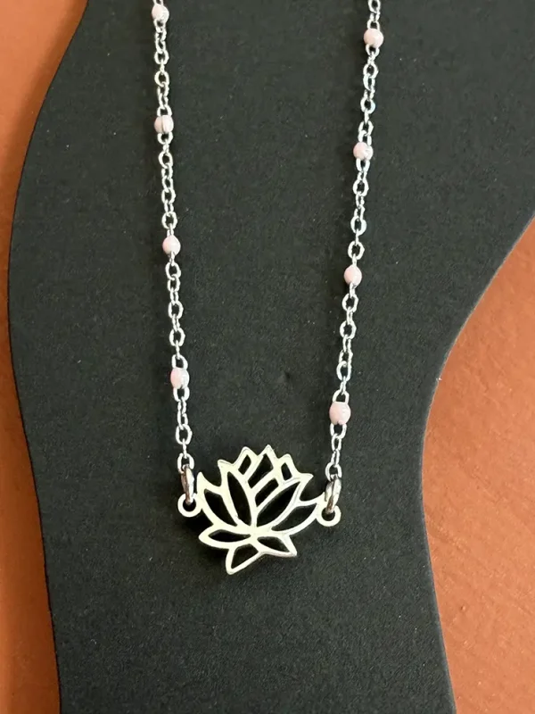 Enkelbandje Lotus zilver