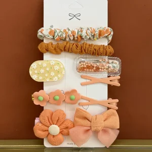 Set haar clipjes oranje