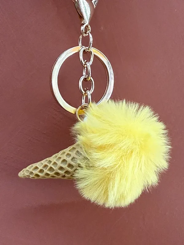 Sleutelhanger ijsje geel - Afbeelding 2