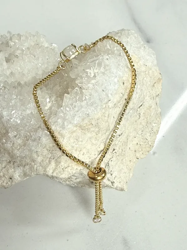 Vergulden armband Maansteen - Afbeelding 4