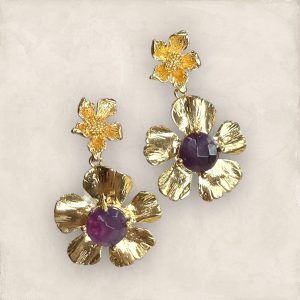 Verguld Amethist Flower