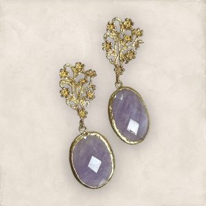 Verguld Amethist bloem