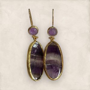 Verguld Amethist Lily